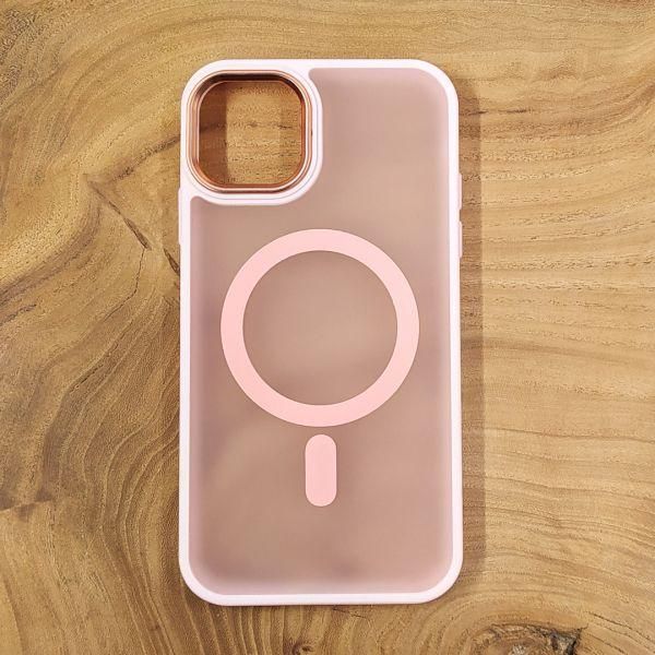 Чохол HOCO Smoke case Matte with MagSafe для iPhone 15 Pink