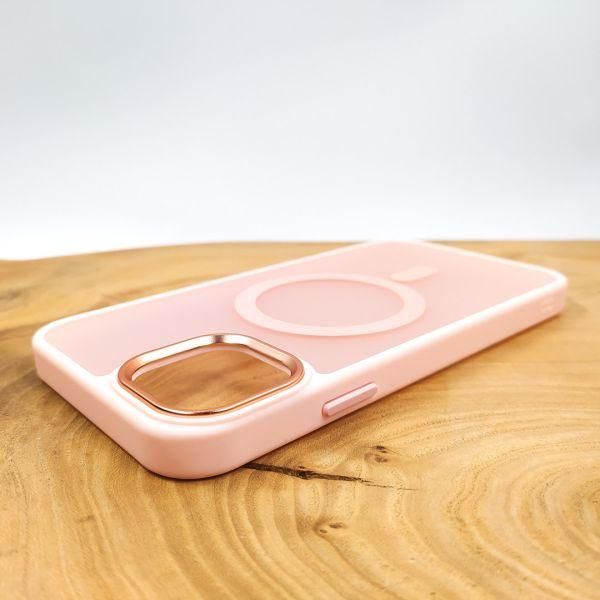 Чохол HOCO Smoke case Matte with MagSafe для iPhone 15 Pink