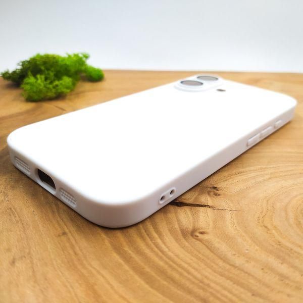 Чохол Glass case для iPhone 16 White Titanium