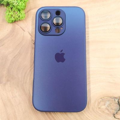 Матовий скляний чохол Glass case для iPhone 16 Pro Deep Purple