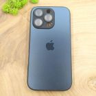 Матовий скляний чохол Glass case для iPhone 16 Pro Black Titanium