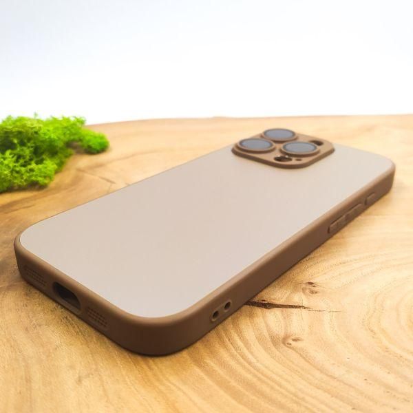 Матовий скляний чохол Glass case для iPhone 16 Pro Desert Titanium