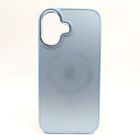 Скляний матовий чохол з MagSafe для iPhone 16 Light Blue