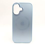 Скляний матовий чохол з MagSafe для iPhone 16 Light Blue