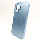 Скляний матовий чохол з MagSafe для iPhone 16 Light Blue