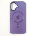 Скляний матовий чохол з MagSafe для iPhone 16 Dark Purple