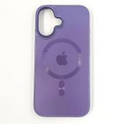 Скляний матовий чохол з MagSafe для iPhone 16 Dark Purple