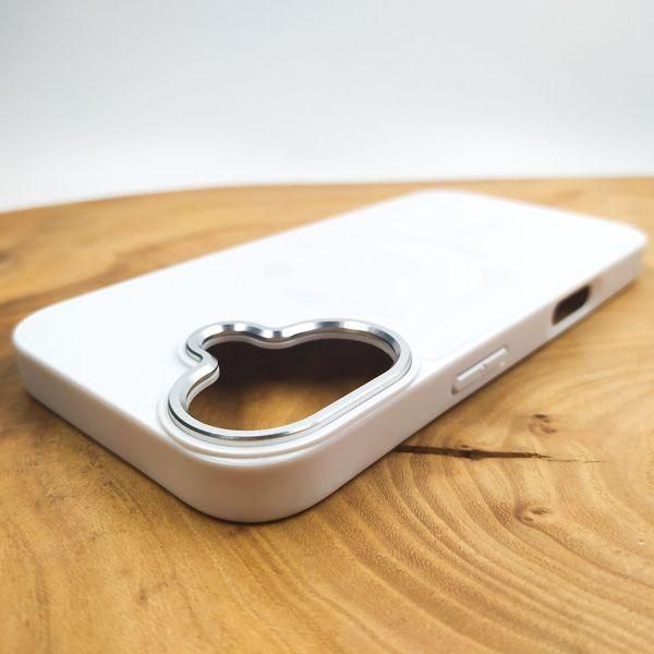 Скляний матовий чохол з MagSafe для iPhone 16 White