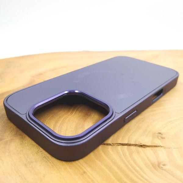 Скляний матовий чохол з MagSafe для iPhone 16 Pro Dark Purple