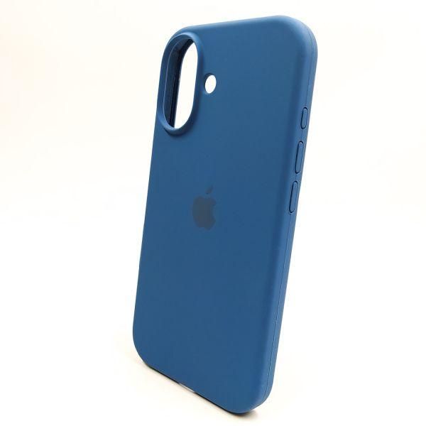Чохол Silicone Case для iPhone 16 Blue Cobalt