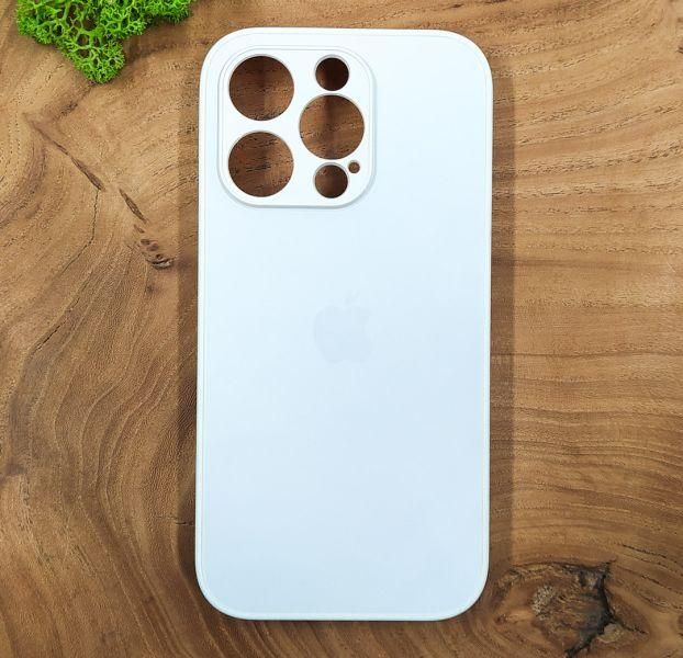 Матовий скляний чохол для iPhone 13 Pro White(зас.тов.)