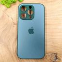 Матовий скляний чохол для iPhone 15 Pro Max Midnight Green