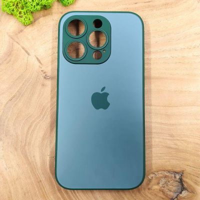 Матовий скляний чохол для iPhone 15 Pro Max Midnight Green