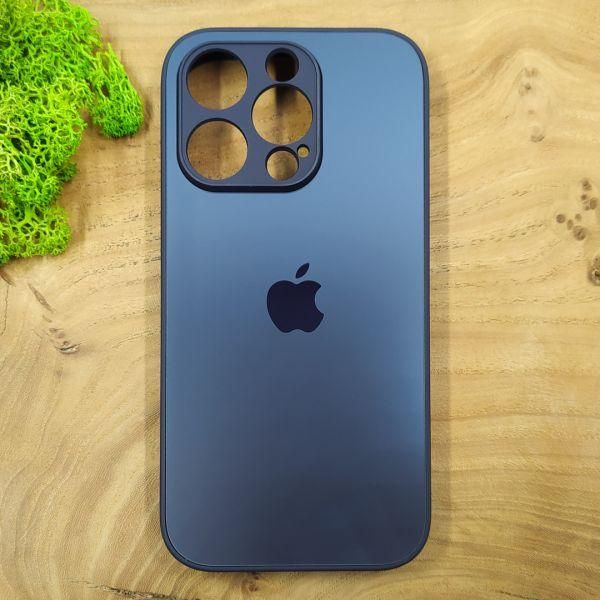 Матовий скляний чохол для iPhone 15 Pro Max Deep Purple