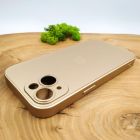 Матовий скляний чохол для iPhone 15 Gold(зас.тов.)