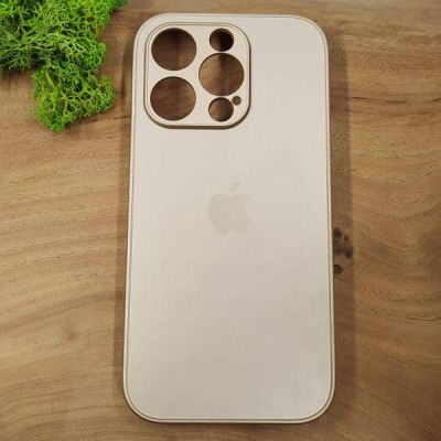Матовий скляний чохол для iPhone 14 Pro Max Gold