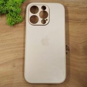 Матовий скляний чохол для iPhone 15 Pro Gold(зас.тов.)