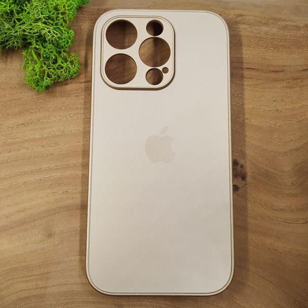 Матовий скляний чохол для iPhone 15 Pro Gold(зас.тов.)