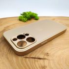 Матовий скляний чохол для iPhone 15 Pro Gold(зас.тов.)