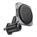 Автомобільний тримач з бездротовою зарядкою HOCO HW15 MagSafe Wireless 15W (Black) на дефлектор