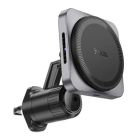 Автомобільний тримач з бездротовою зарядкою HOCO HW15 MagSafe Wireless 15W (Black) на дефлектор