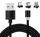 Кабель 3в1 X-Cable USB з магнітними коннекторами MicroUSB/Type-C/Lightning