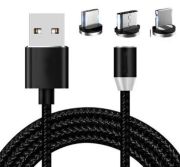 Кабель 3в1 X-Cable USB з магнітними коннекторами MicroUSB/Type-C/Lightning