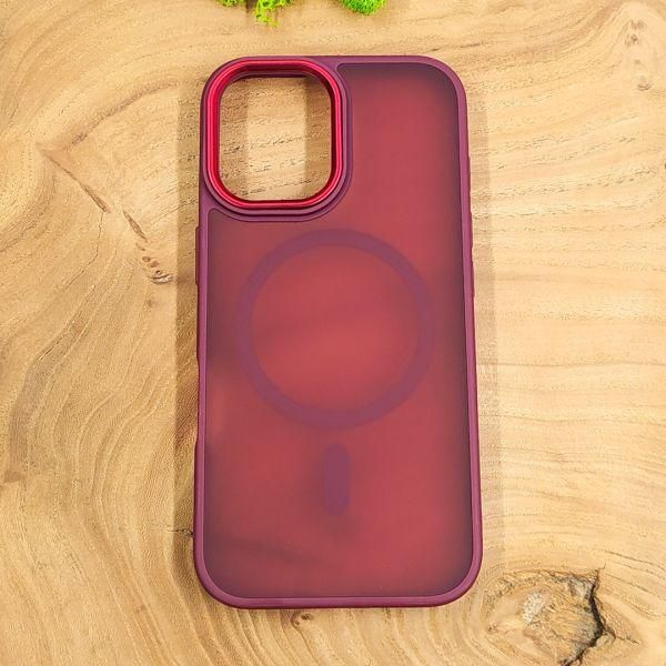 Чохол HOCO Smoke case Matte with MagSafe iPhone 16 Red