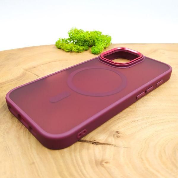 Чохол HOCO Smoke case Matte with MagSafe iPhone 16 Red