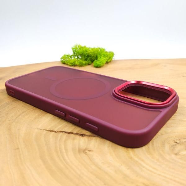 Чохол HOCO Smoke case Matte with MagSafe iPhone 16 Red