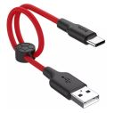 Кабель Hoco X21plus Usb Type-C 0.25m Red(зас.тов.)
