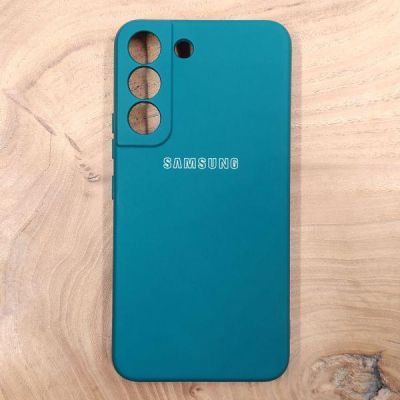 Чохол Silicone case для Samsung S22 Plus 5G Blue Green(зас.тов.)