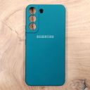 Чохол Silicone case для Samsung S21 FE Blue Green