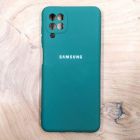 Чохол Silicone case для Samsung M33 Blue Green
