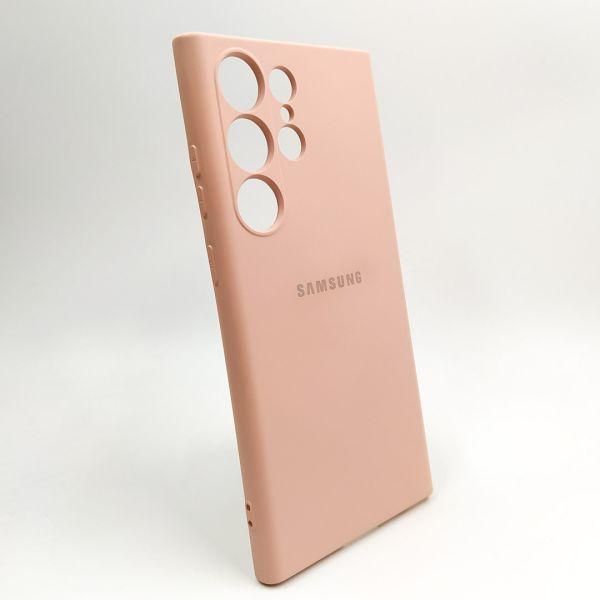 Чохол Silicone case для Samsung S22 Ultra 5G Matte Pink