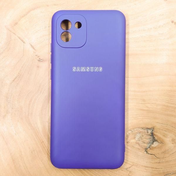 Чохол Silicone case для Samsung A03 Purple