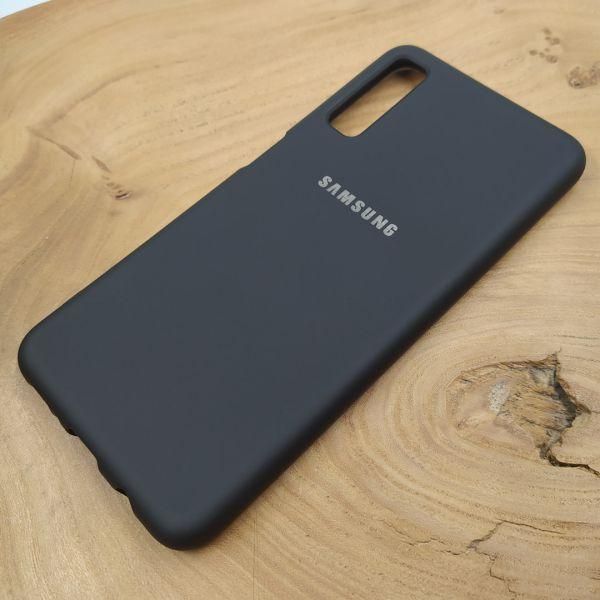 Чохол Silicone case для Samsung A750 (A7 2018) Black