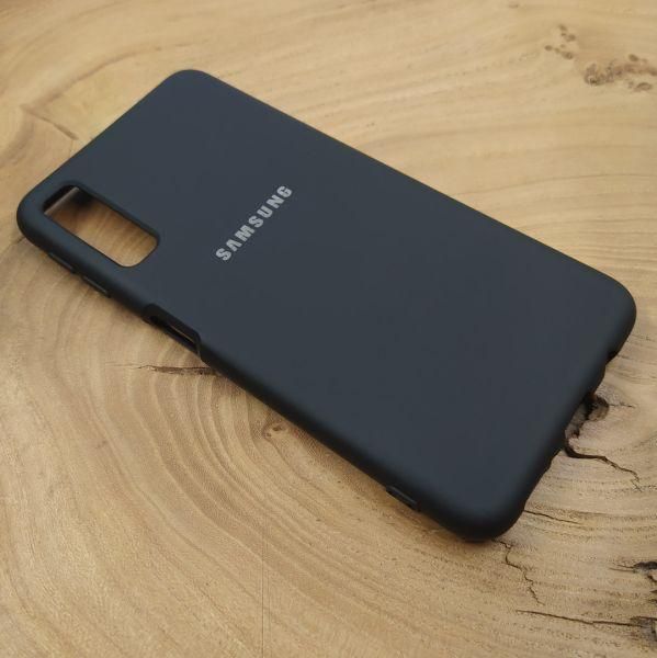 Чохол Silicone case для Samsung A750 (A7 2018) Black