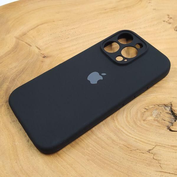 Чехол Silicone Case Full Cover для iPhone 16 Pro Black