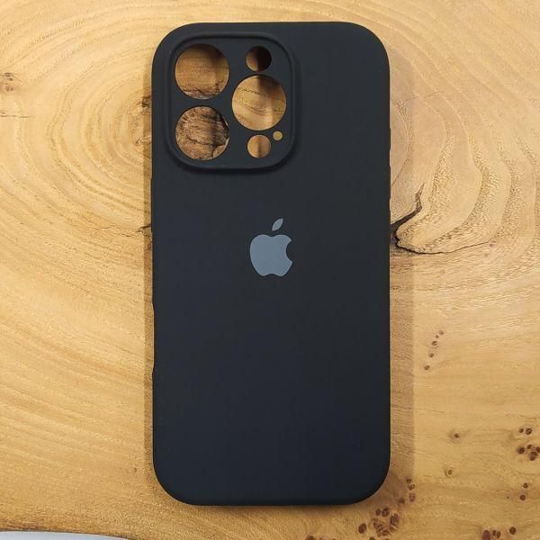 Чехол Silicone Case Full Cover для iPhone 16 Pro Max Black