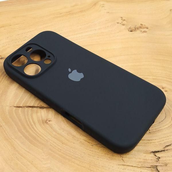 Чехол Silicone Case Full Cover для iPhone 16 Pro Max Black