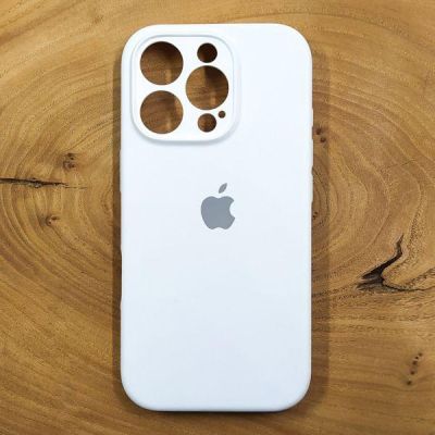 Чехол Silicone Case Full Cover для iPhone 16 Pro Max White