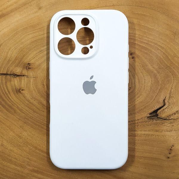 Чехол Silicone Case Full Cover для iPhone 16 Pro Max White