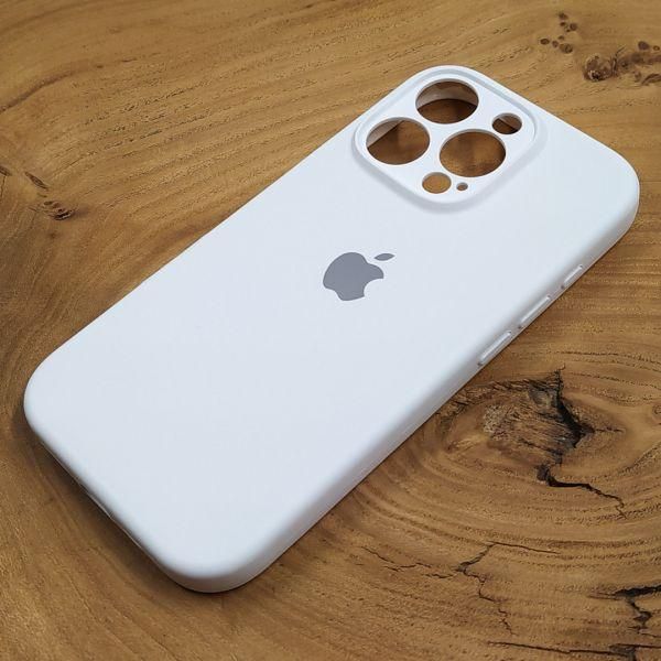 Чехол Silicone Case Full Cover для iPhone 16 Pro Max White
