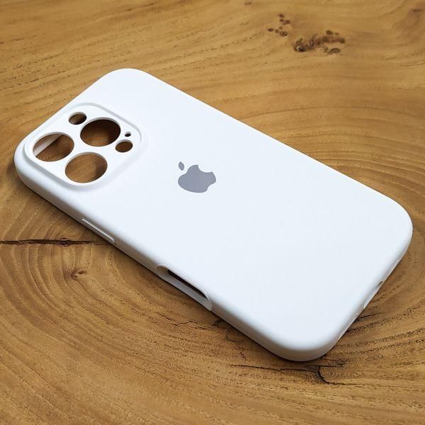 Чехол Silicone Case Full Cover для iPhone 16 Pro Max White