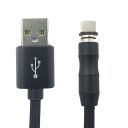 Кабель Magnetic 360 USB — MicroUSB посилений Black(зас.тов.)