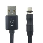 Кабель Magnetic 360 USB — MicroUSB посилений Black(зас.тов.)