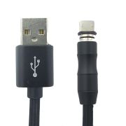 Кабель Magnetic 360 USB — MicroUSB посилений Black(зас.тов.)