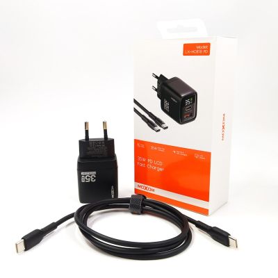 Зарядний комплект MOXOM LX-HC818 35W з LCD дисплеєм кабель Type C