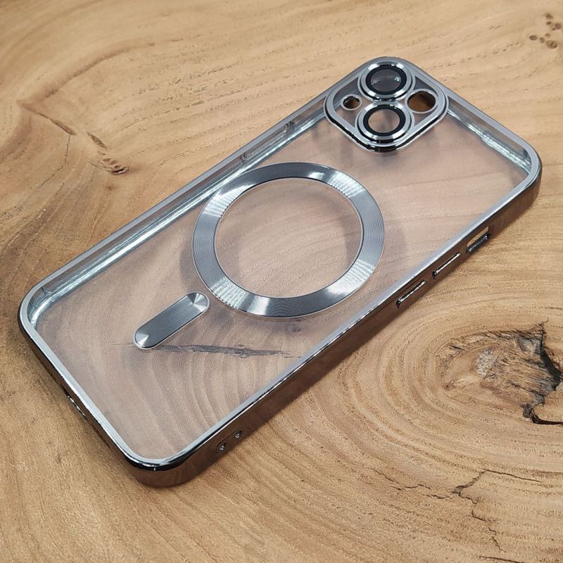 Чохол Chrome case with MagSafe iPhone 15 Silver